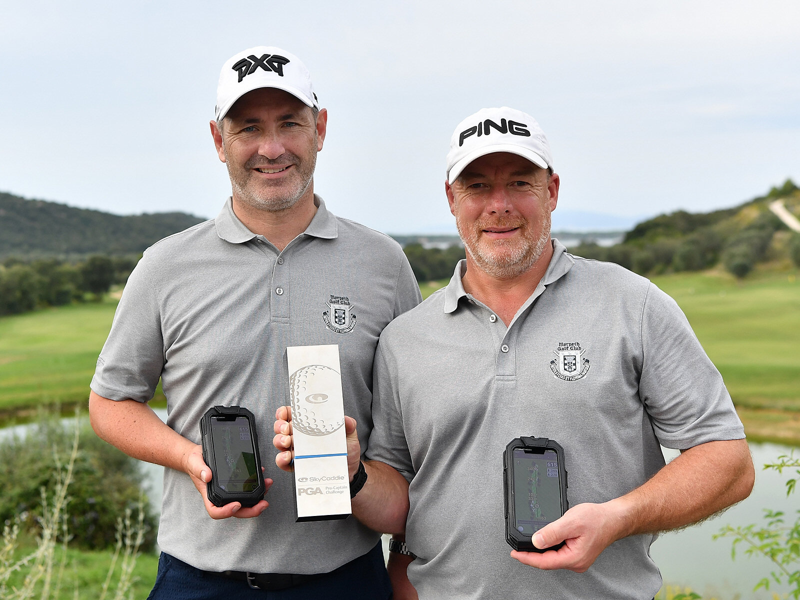 from left: David Clark and Steve Redpath, SkyCaddie ProCaptain Final Winners October 2022