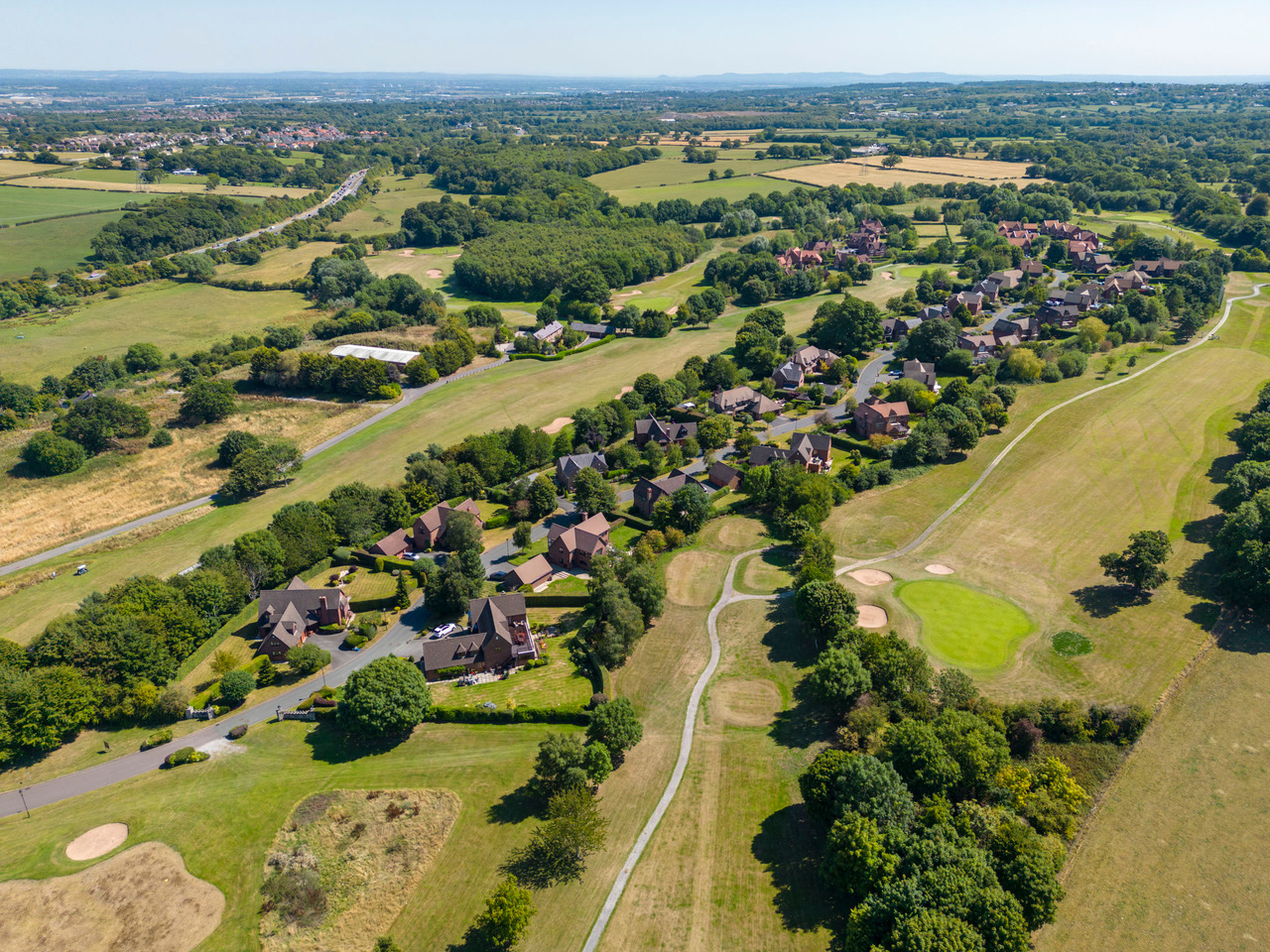 Northop Country Park Golf Course aerial view
