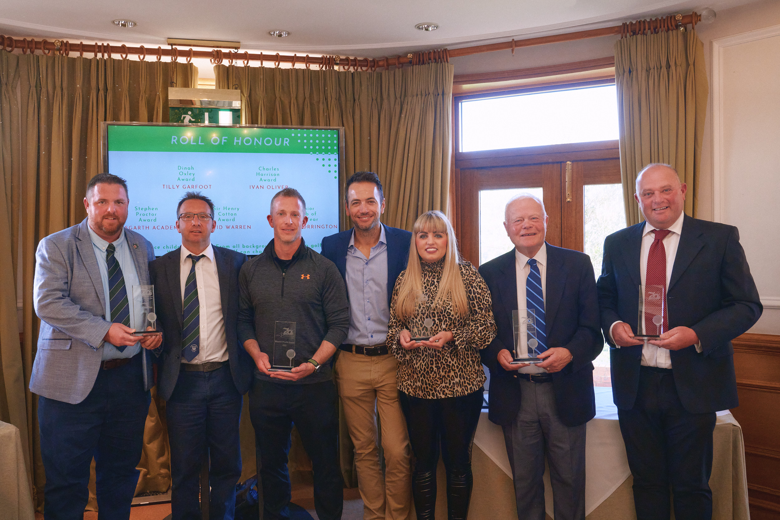 The winners at this year's Golf Foundation awards (see below)