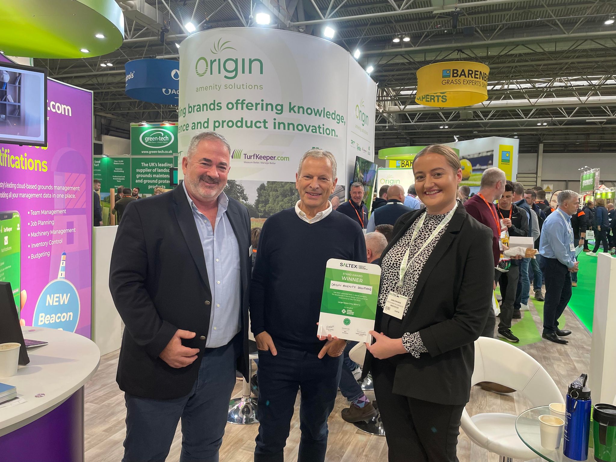 Origin Amenity Solutions' Andy Russell, Geoff Webb and Laura Stephenson