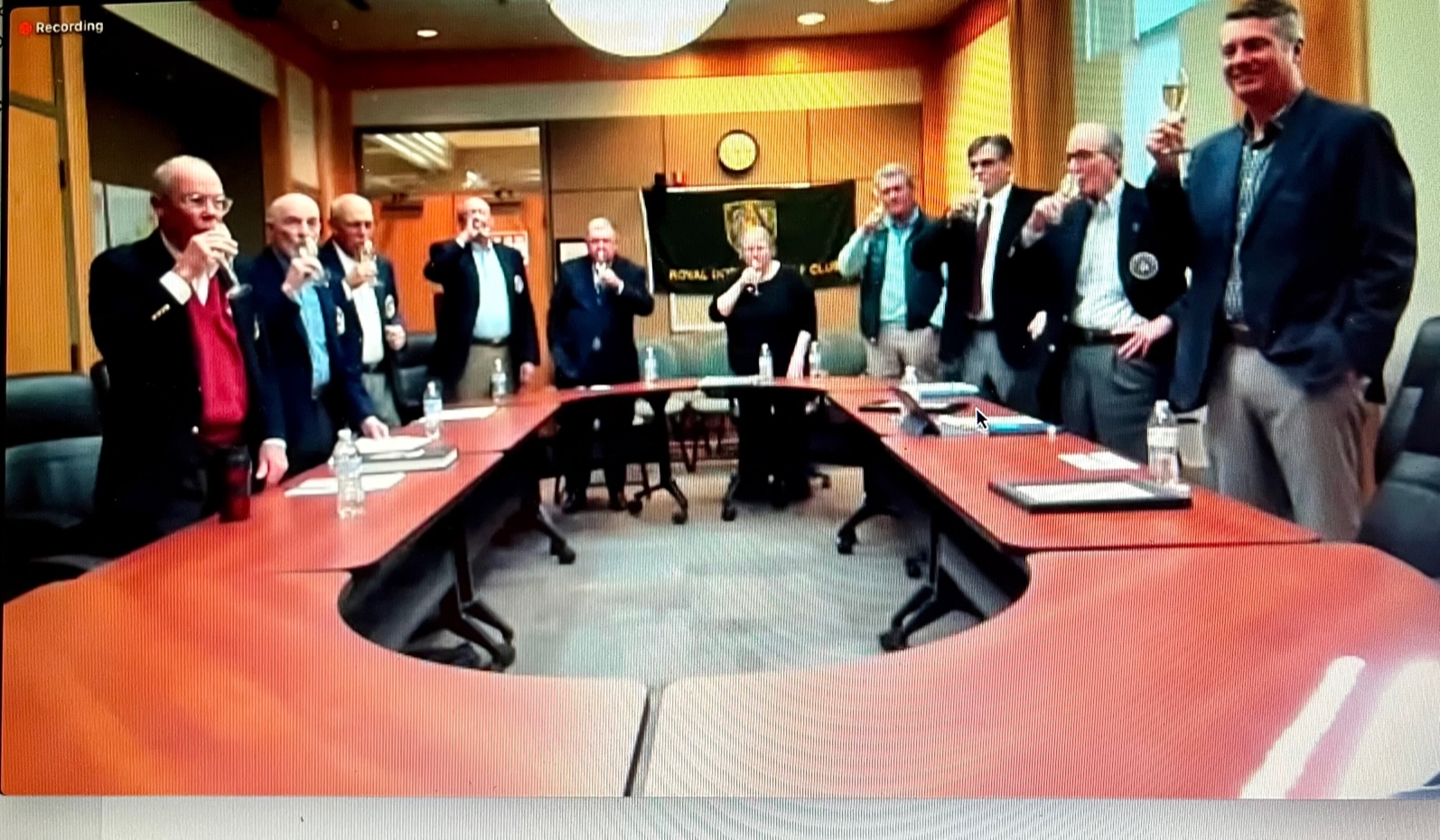 An online celebration linking Village of Pinehurst officials (pictured) with Royal Dornoch Golf Club celebrated the 150th anniversary of Donald Ross 