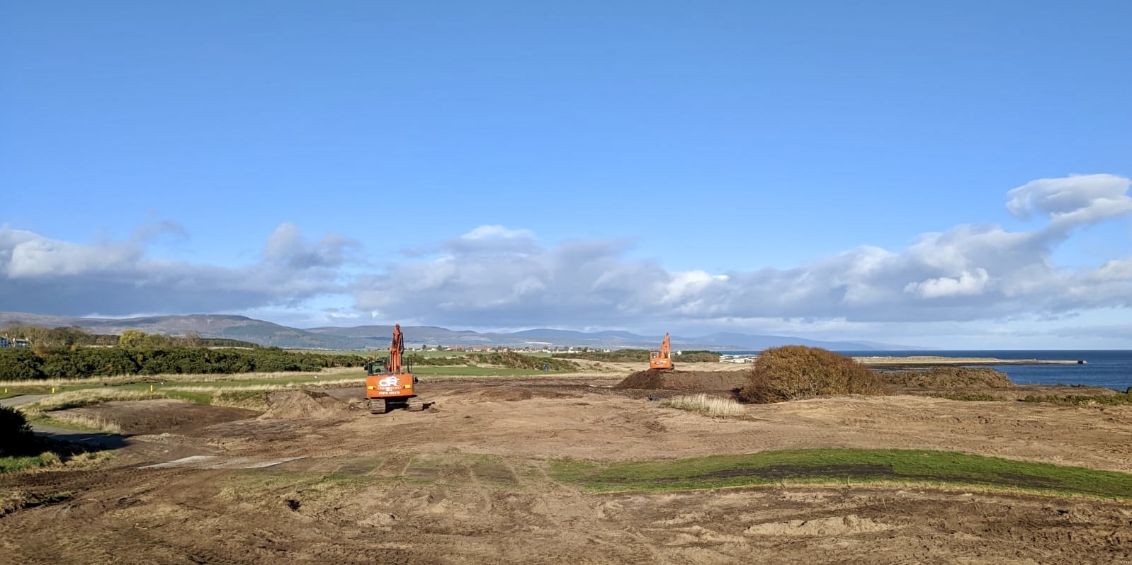 Work is under way to transform the 8th hole on the Championship Course at Royal Dornoch. (Photo credit: Paul York)