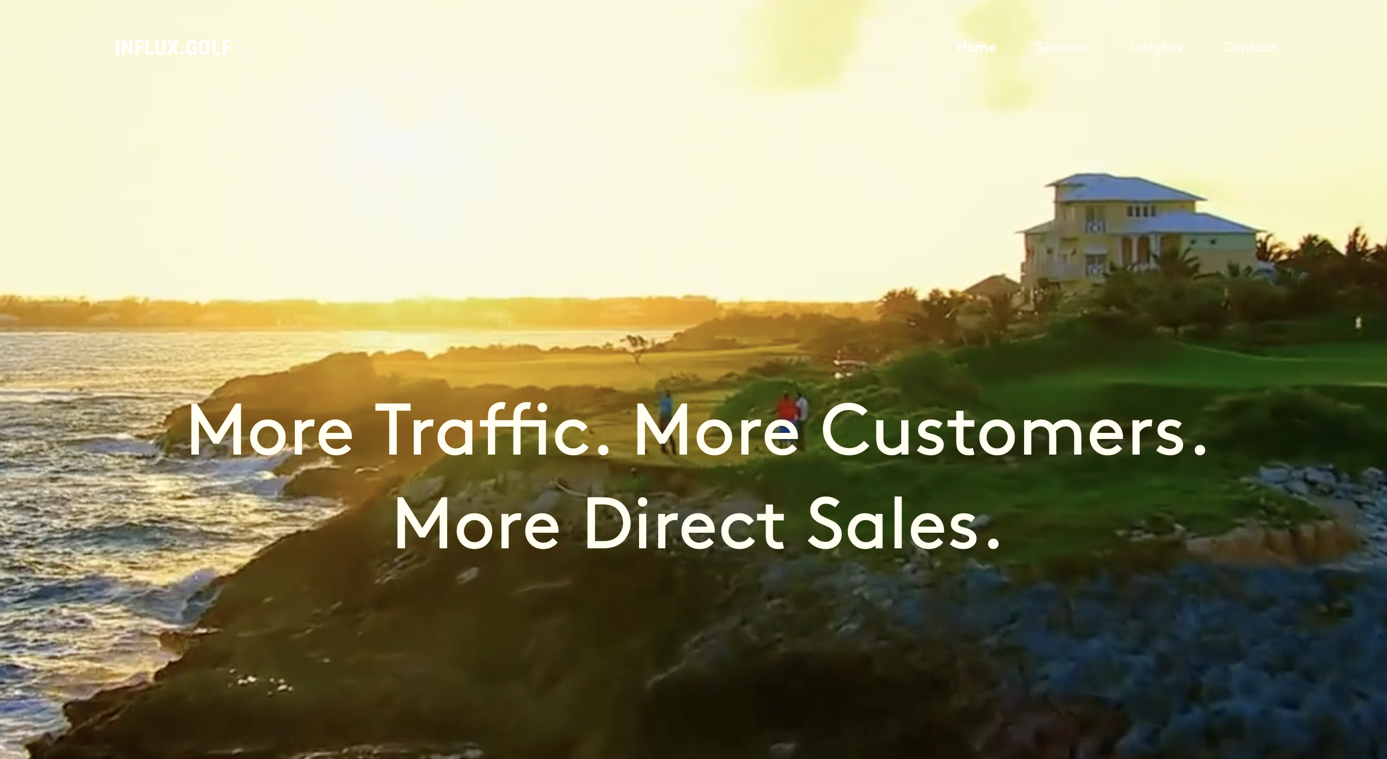 INFLUX.GOLF  aims to help golf brands and venues increase direct sales through digital channels