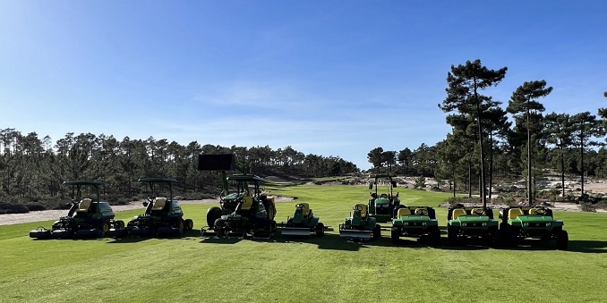The new fleet of John Deere course machinery at Terras da Comporta in Portugal, which is due to open next July