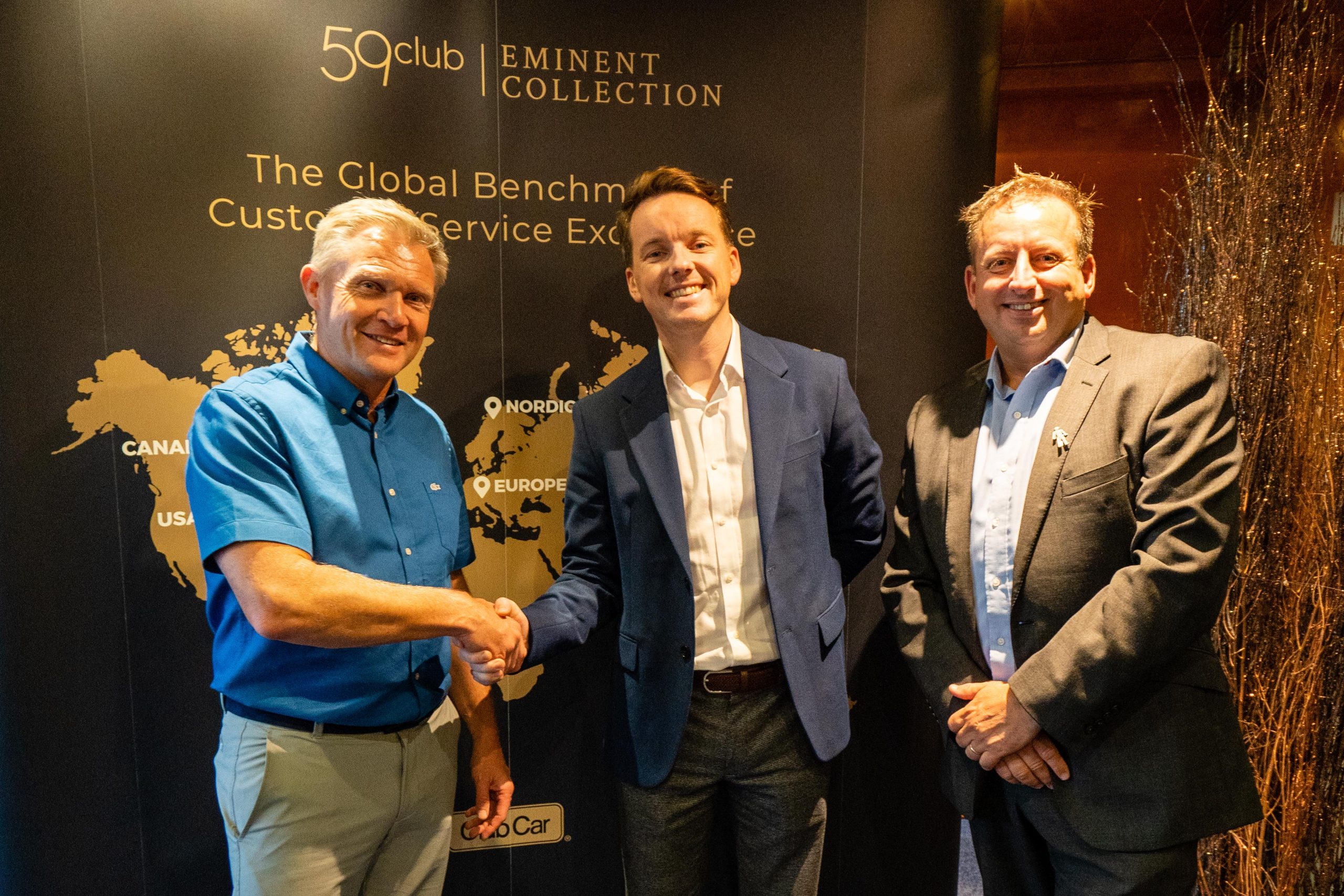 59club Director Mark Reed, 59club Europe South manager Lee Mathew Waggott and 59club CEO Simon Wordsworth