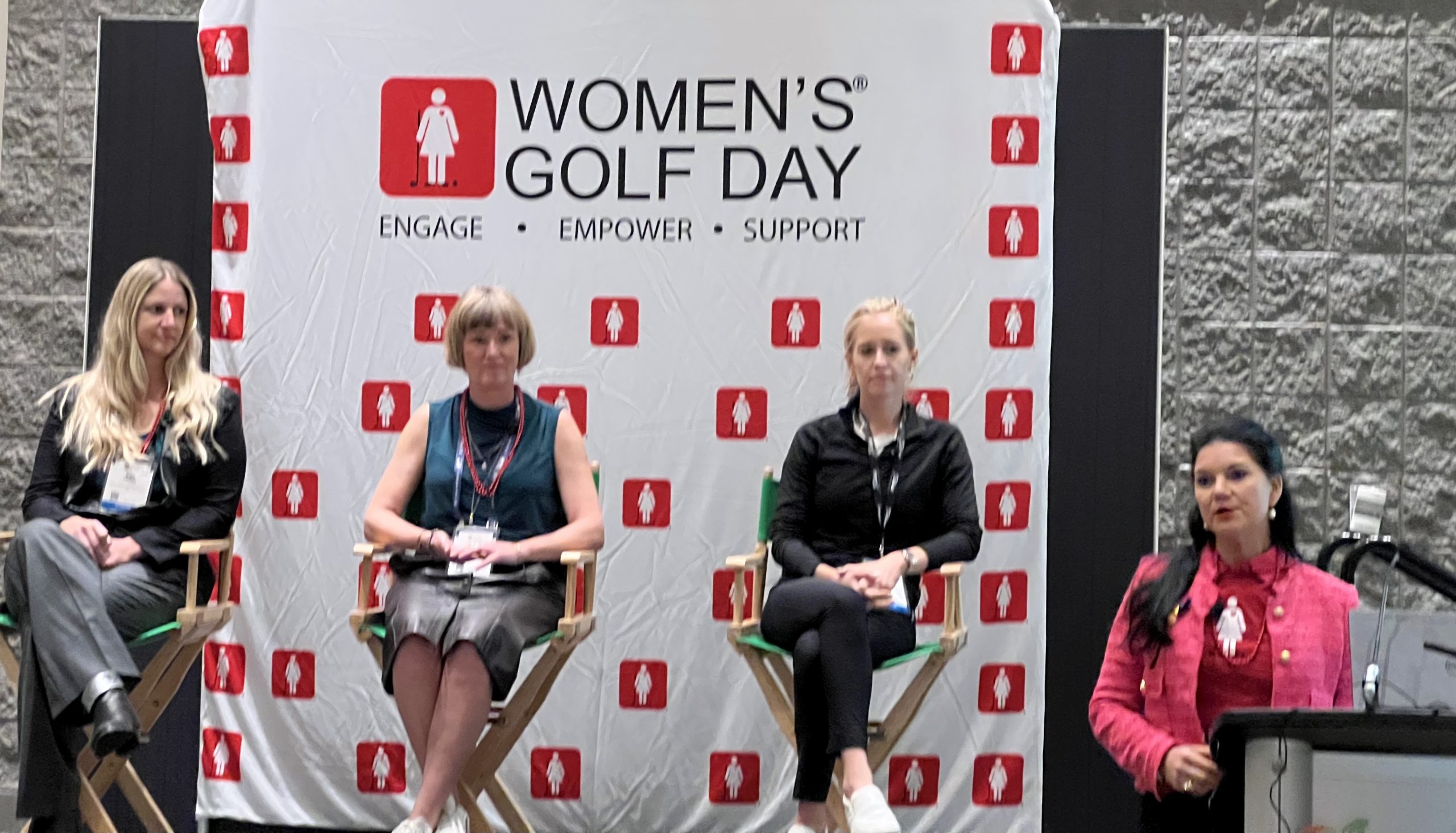 2023 PGA Show Women's Golf Day panelists Kim Johnson, Nicole Wheatley, Iona Stephen and Elisa Gaudet