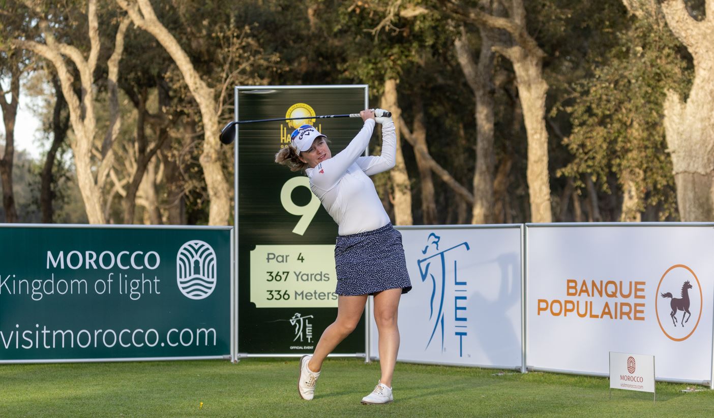 Manon De Roey playing in the Lalla Meryem Cup in Morocco.