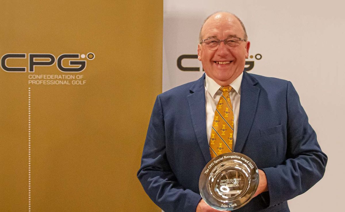 Former Ping Europe managing  director John Clark with his award