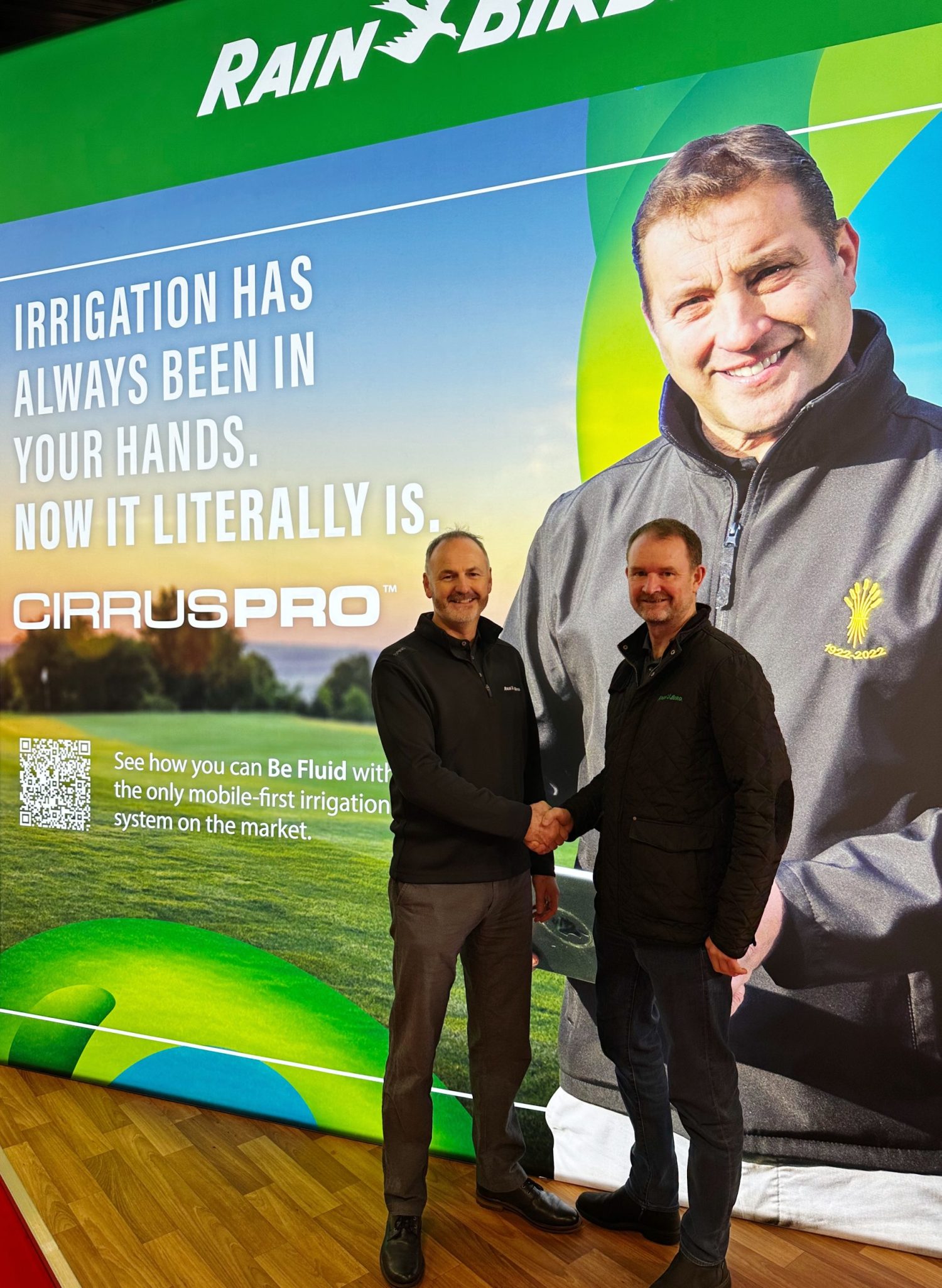 From left: Jimmy Sandison, Rain Bird with Anders Stålberg, KSAB Utemiljö.