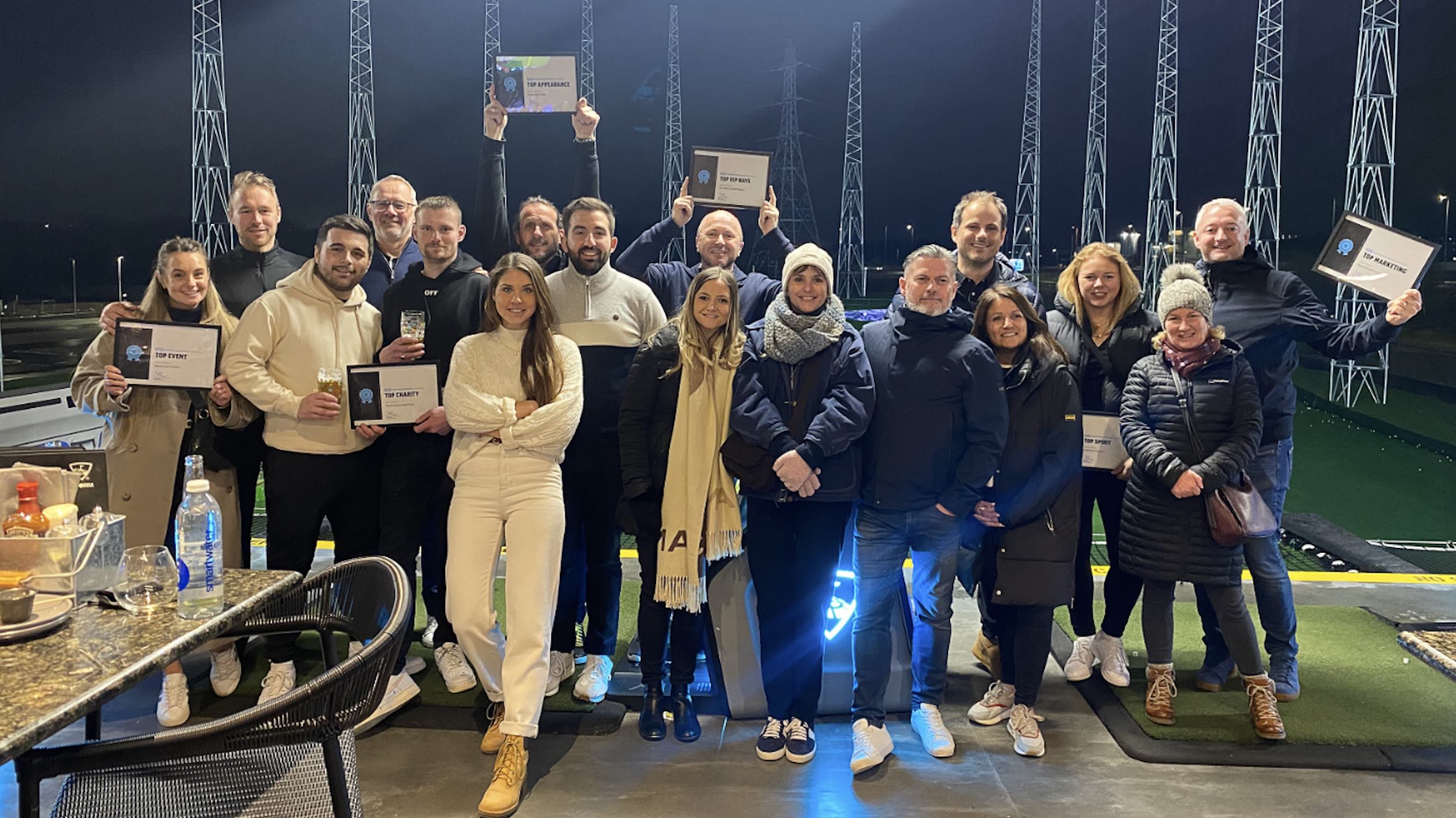 The winners of the 2022 EMEA Toptracer Awards gather to celebrate their achievements