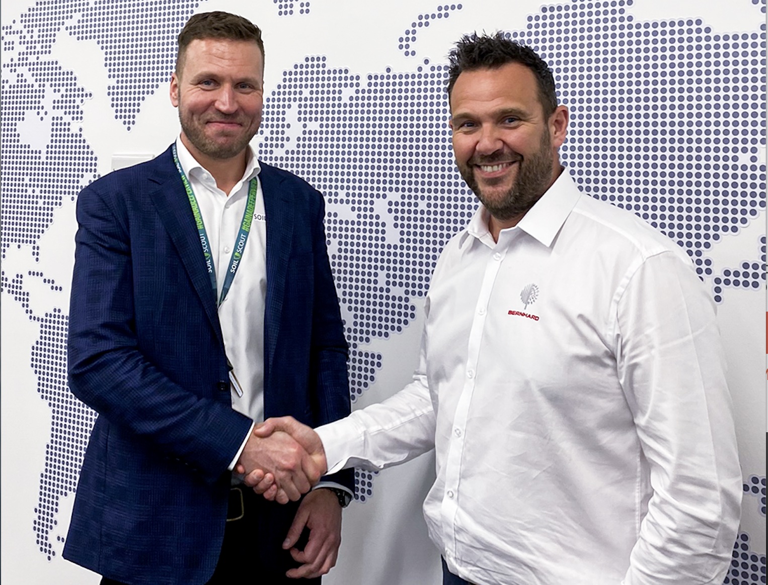 Soil Scout CEO Jalmari Talola with Soil Scout’s UK Sales and Sports Turf Specialist Nick Durkin