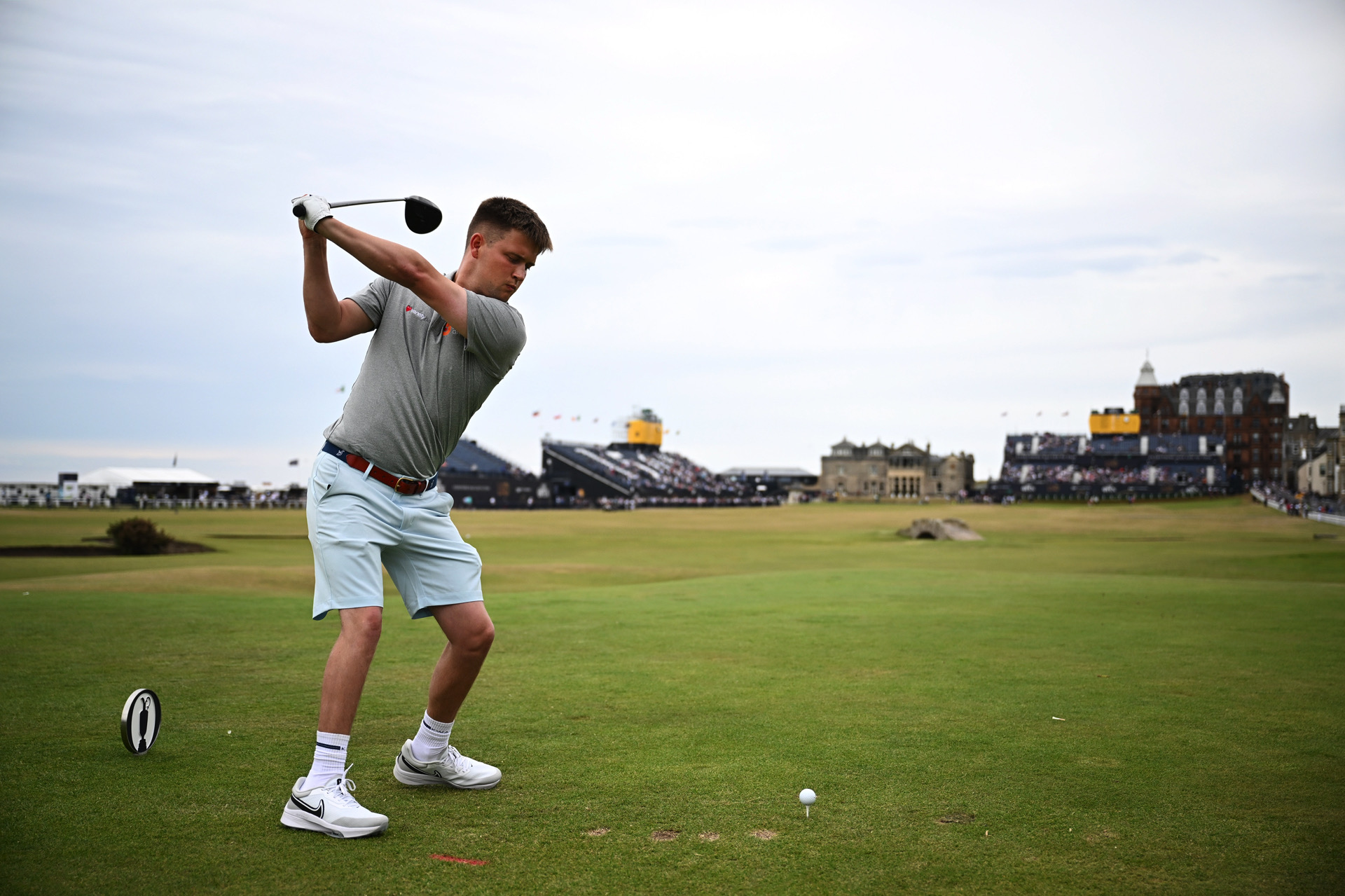World No.1 Kipp Popert tees off at the 18th in the Celebration of Champions ahead of The 150th Open in St Andrews (photo credit EDGA)