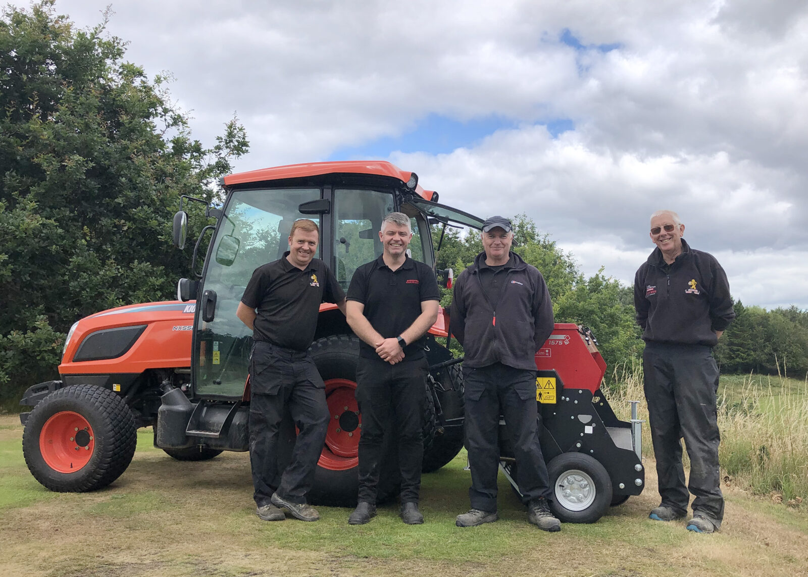 Pictured from left: Chris Walsh, Ian Ellis of Cyril Johnston, Bobby Crooks and Perry Orr from Malone GC