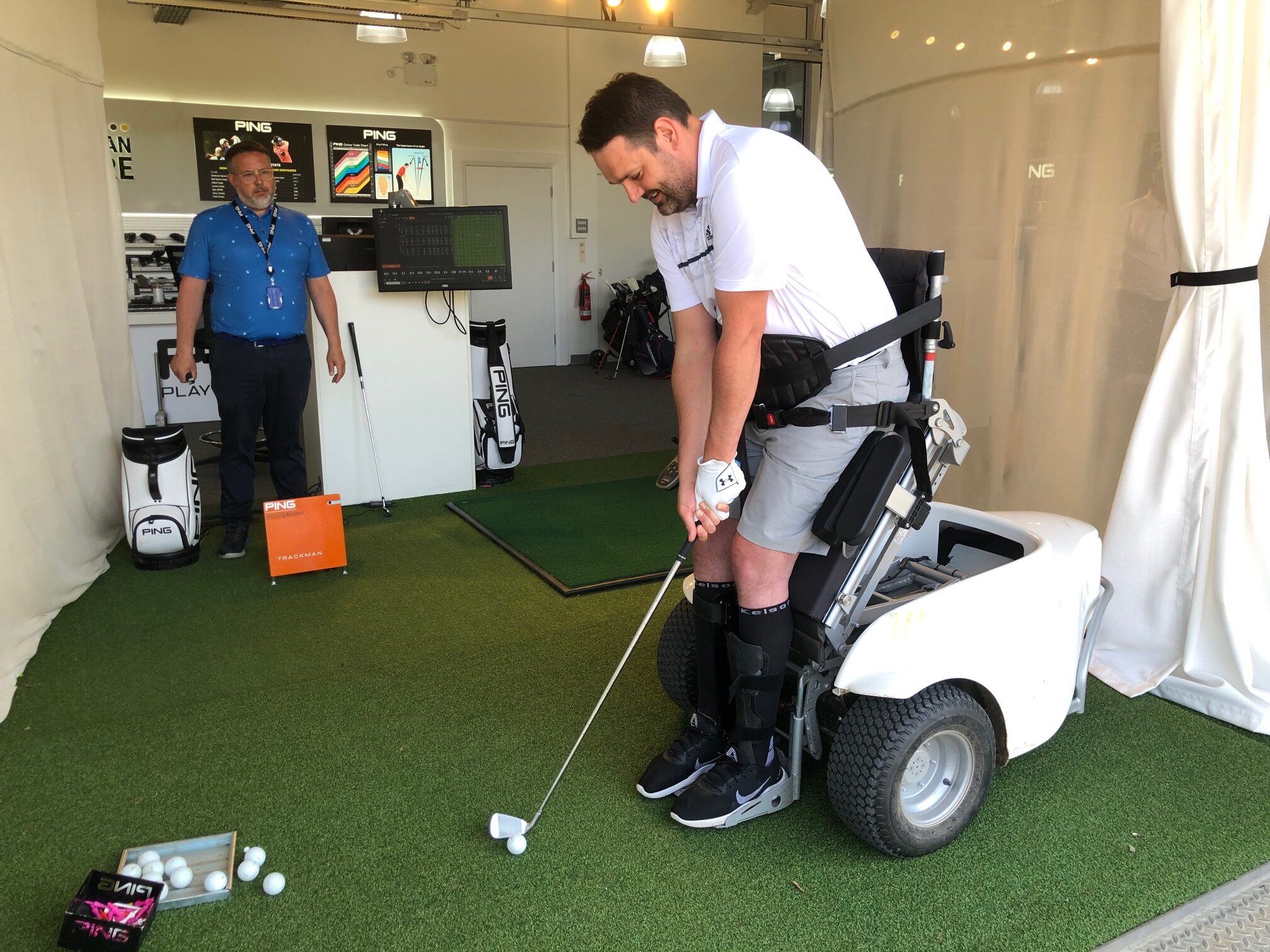 G4D golfer Kris Aves enjoys a fitting at Ping's performance fitting centre at Thornock Park in Gainsborough