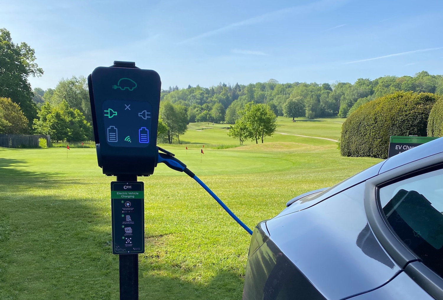 CTEK charge points at EVC’s installation at Chartham Park in West Sussex