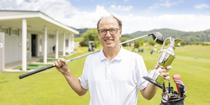 Last year's British Open Blind Golf Championships winner Christian Wakonig