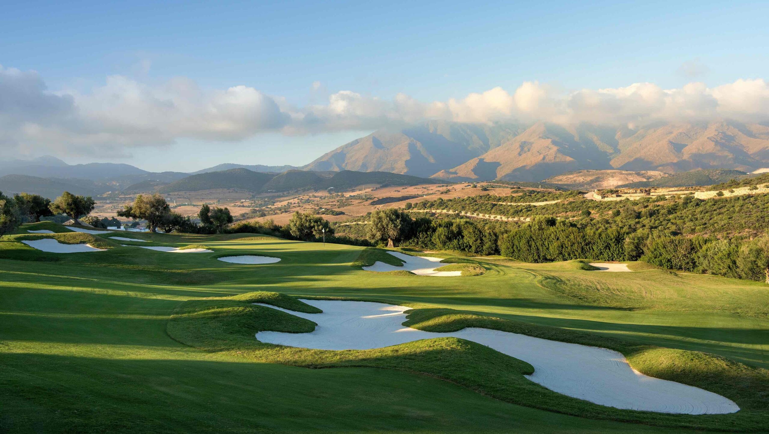 The championship course at Finca Cortesin has been designed to incorporate the local environment