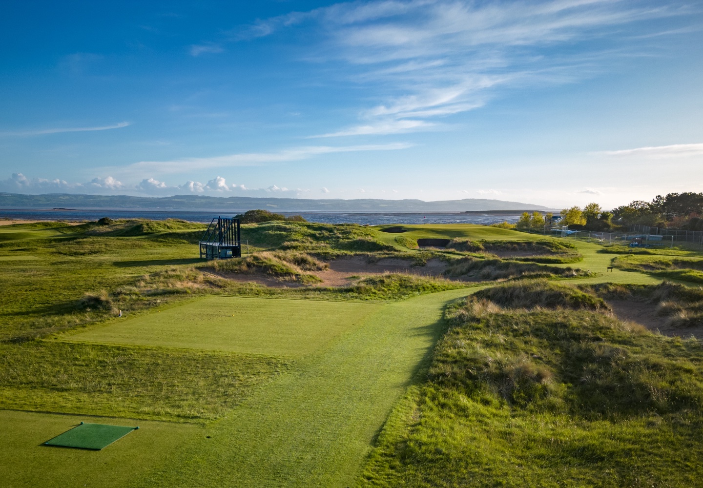 View from the tee of the 17th hole at Royal Liverpool