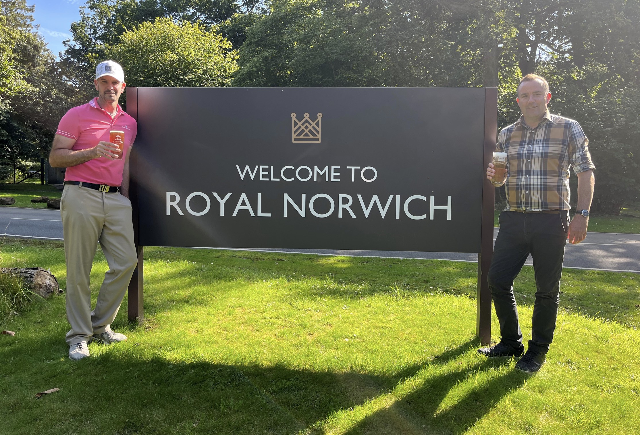 John Kerr, CEO at Royal Norwich with James Ramm, Head of Sales at Woodforde’s Brewery