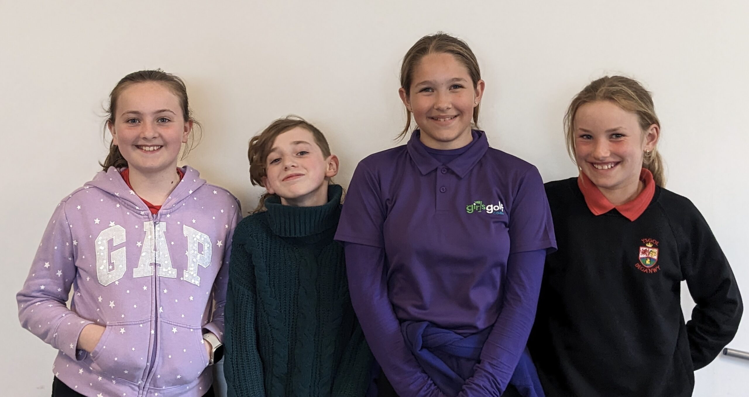 L-R: Emma Williams, Jessica Scaddon and Carmen Crisan (all North Wales), with Caitlin Davis Arnall (Conwy)