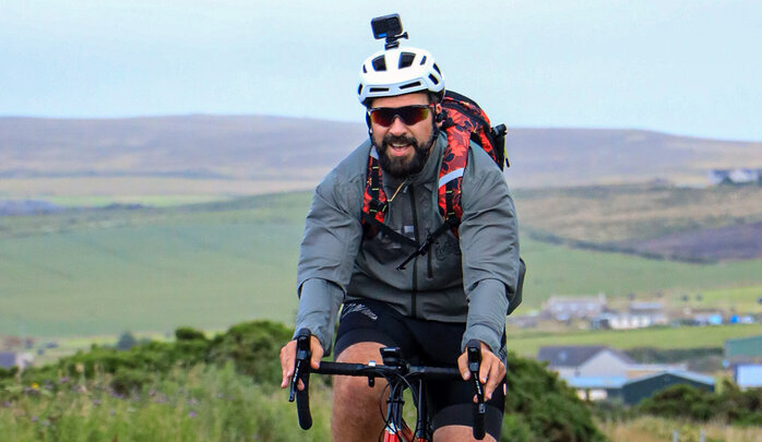 Richard Finch is already five days into his 'A Fairway Down' charity bike ride