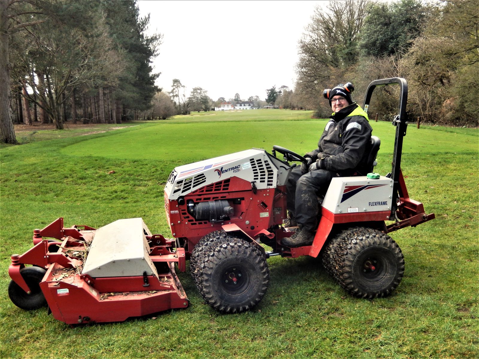 Burnham Beeches Lee Bishop with the Ventrac and Tough Cut deck