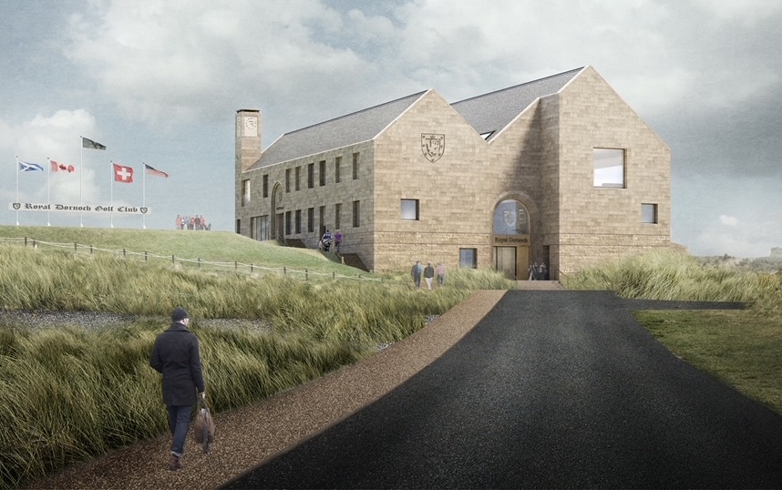 An artist’s impression of the new clubhouse Scots architects Keppie have planned for Royal Dornoch Golf Club 