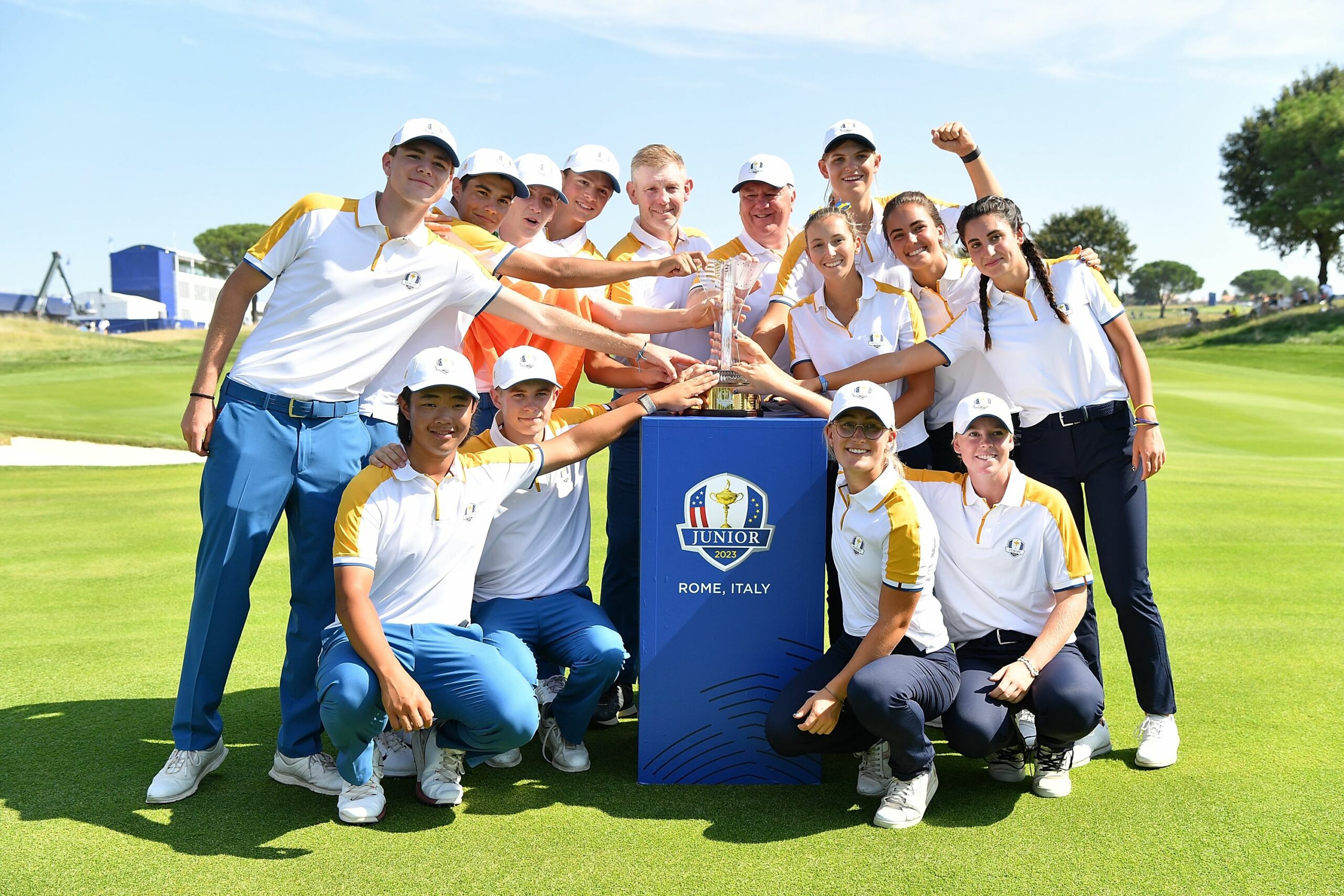 ROME, ITALY - SEPTEMBER 28: &lt;&gt;during Day Three of the 2023 Junior Ryder Cup at Marco Simone Golf Club on September 28, 2023 in Rome, Italy. (Photo by Valerio Pennicino/Getty Images)