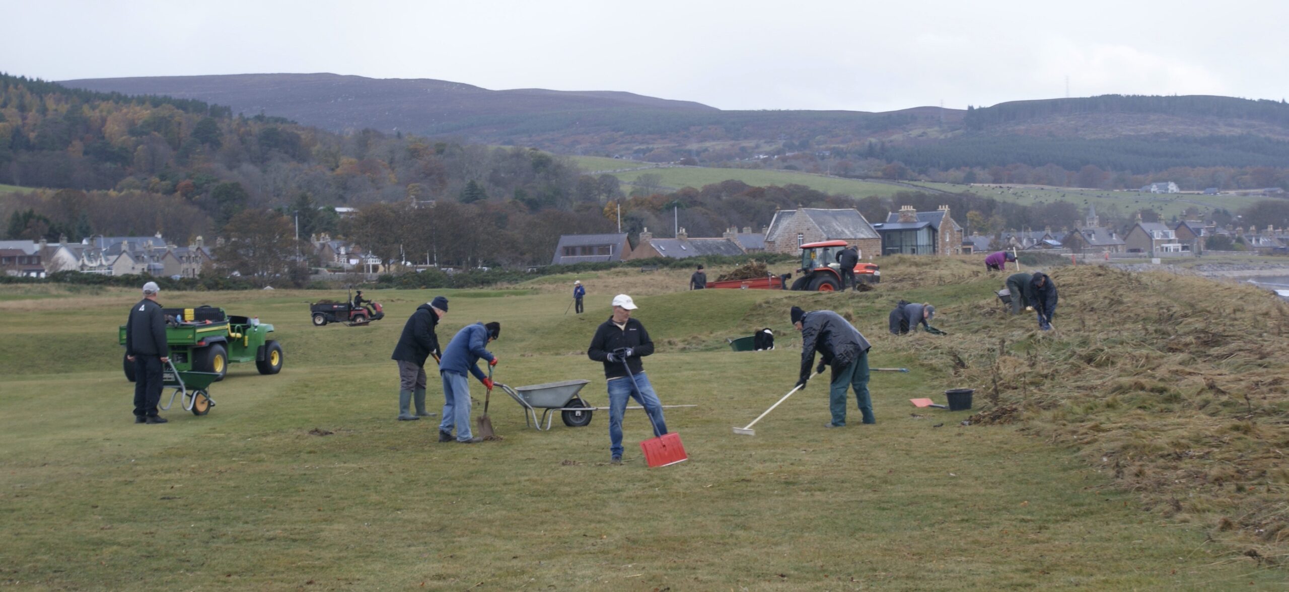 Golspie Golf Club has been ravaged by recent storms, but thanks to the help of volunteers and the golfing community work is already underway to repair the damage


