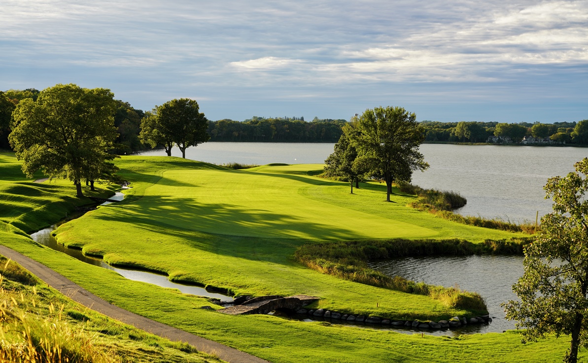 The 16th hole at Hazeltine National