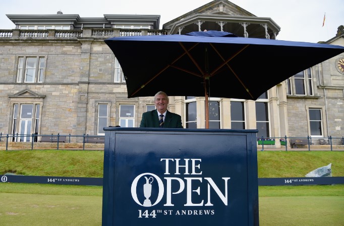 Ivor Robson, pictured at The 144th Open at St Andrews in 2015, has died aged 83. (credit The R&A)
