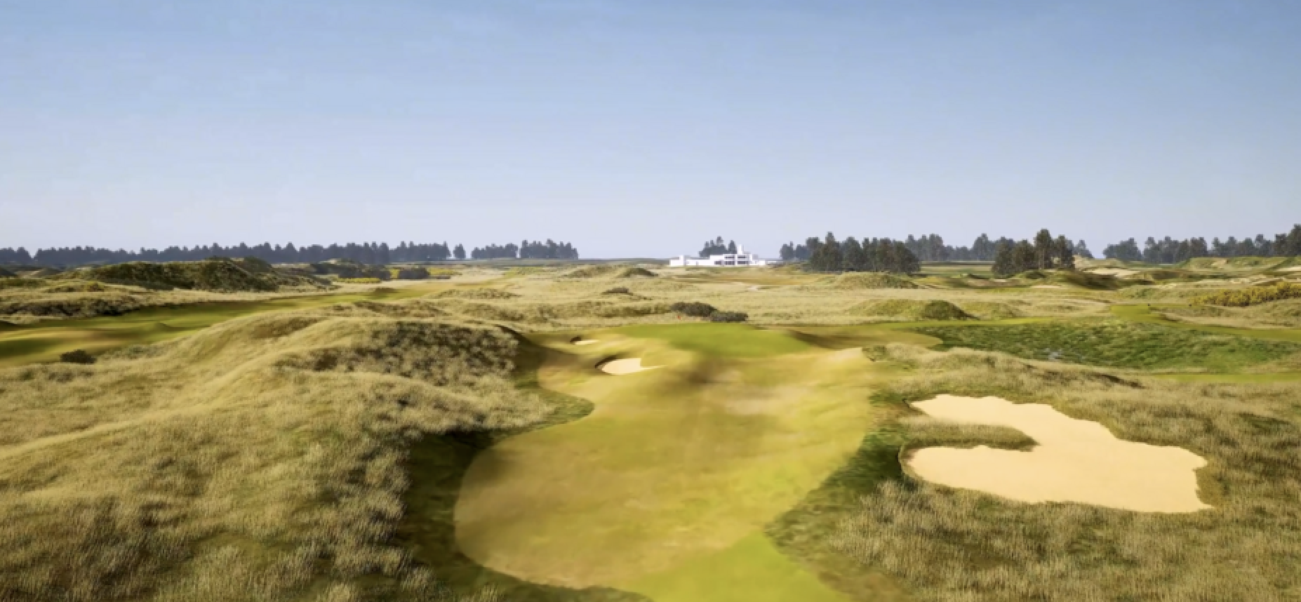 A view of how the new par-3 15th hole at Royal Birkdale will look