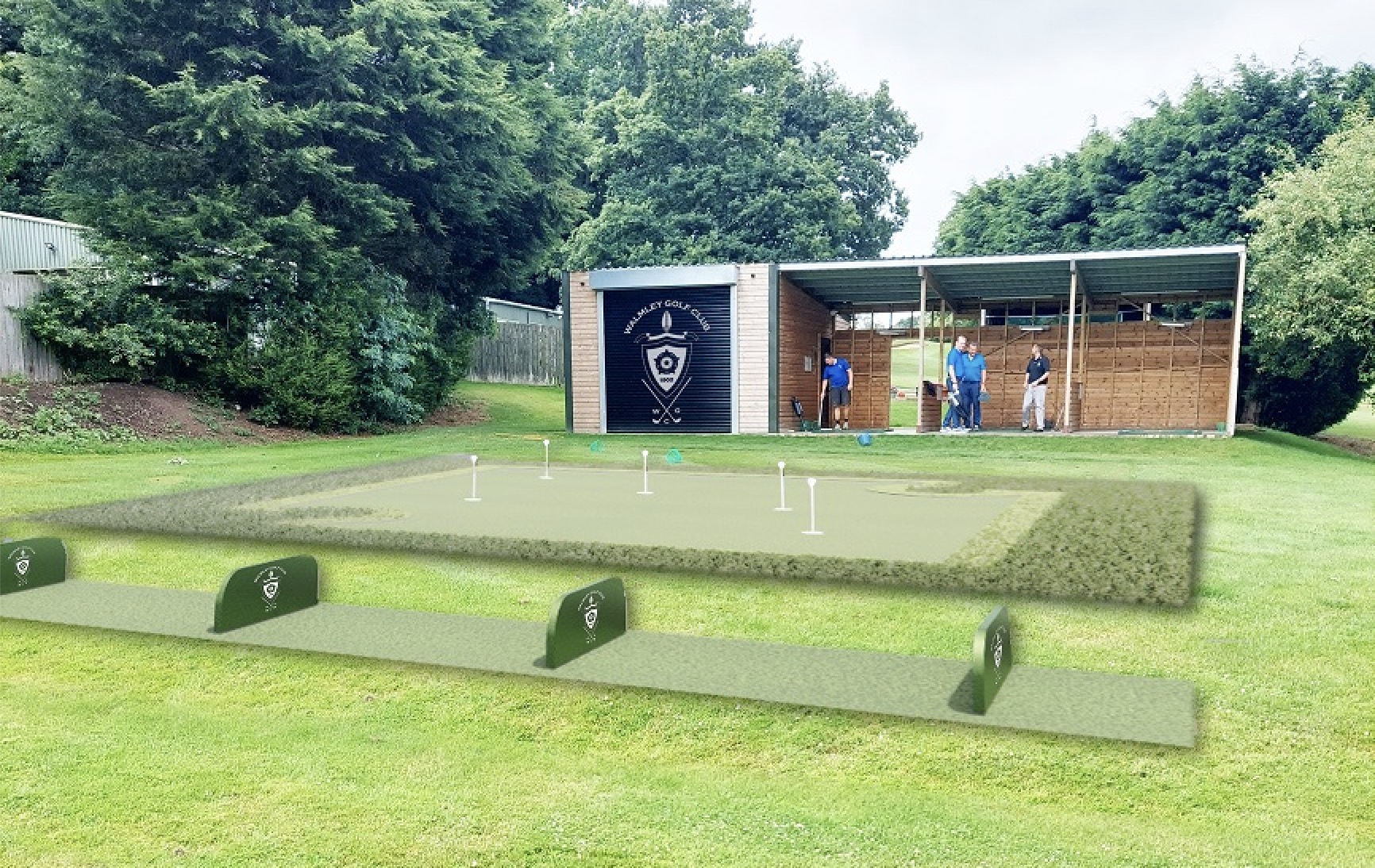 An artist's impression of the disability friendly green that is being built of Warmley Golf Club in Birmingham