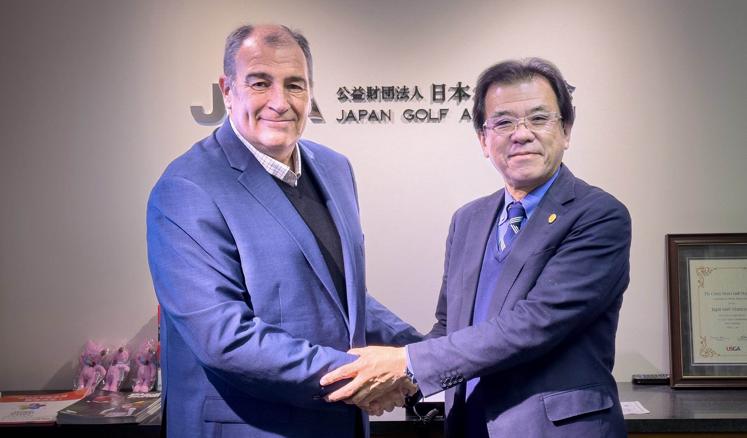 Craig Higgs, Managing Director of Golf Genius International, and Andy Yamanaka, Executive Director & COO at the Japan Golf Association