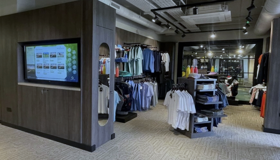 GC Media touchscreen notice board at the newly opened Caversham, the home of Reading Golf Club