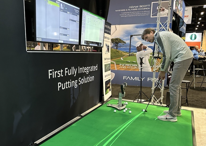 SAM's new Projection unit drew plenty of interest at the company's booth at the PGA Show