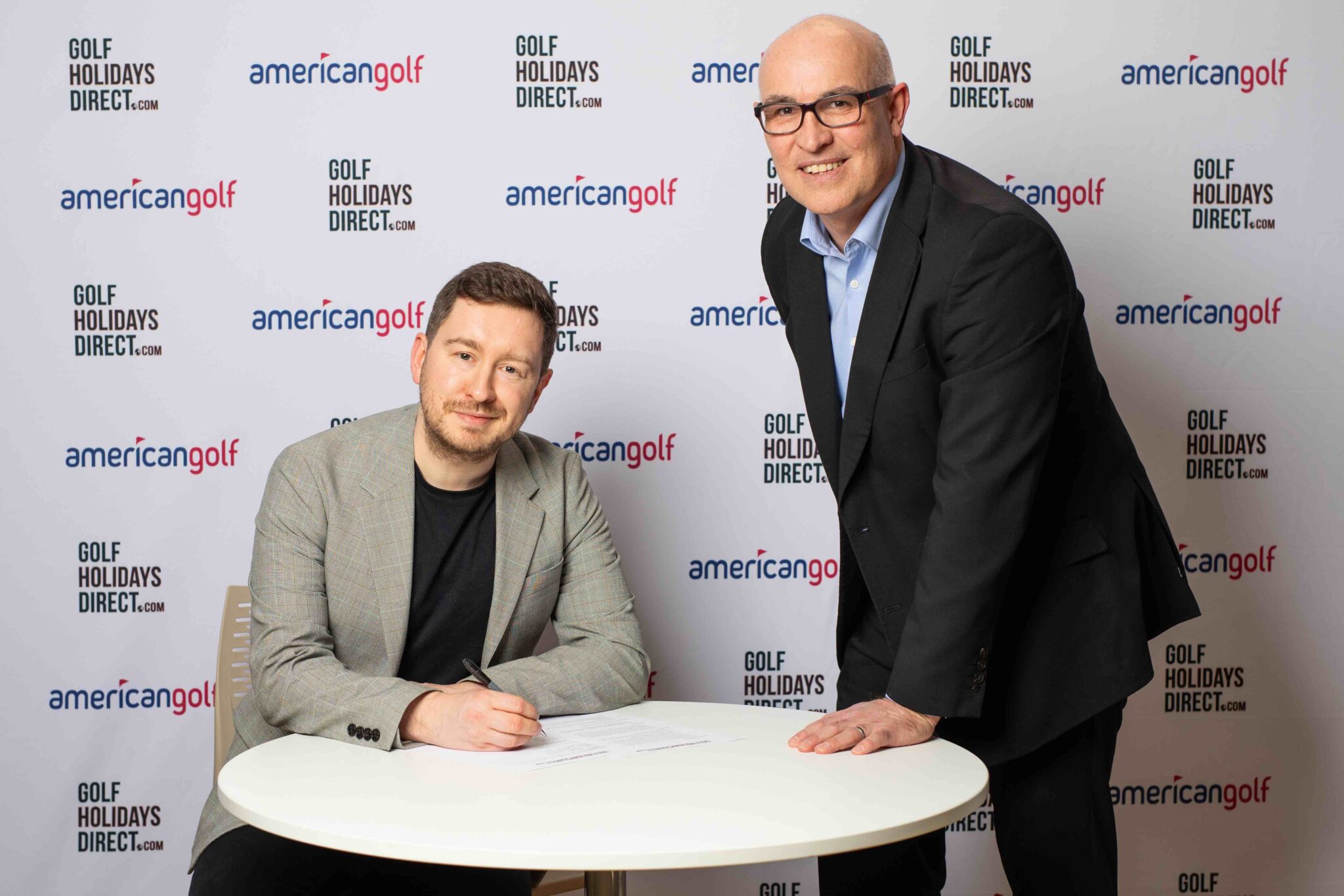 American Golf Marketing Director Scott Taylor (left) with GHD Managing Director Craig Stephenson