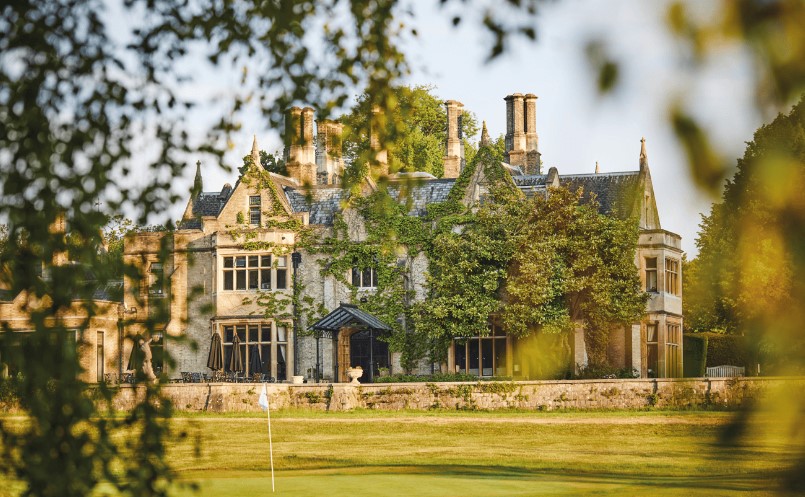 The Manor House of Foxhills Club & Resort with the Manor Course in foreground