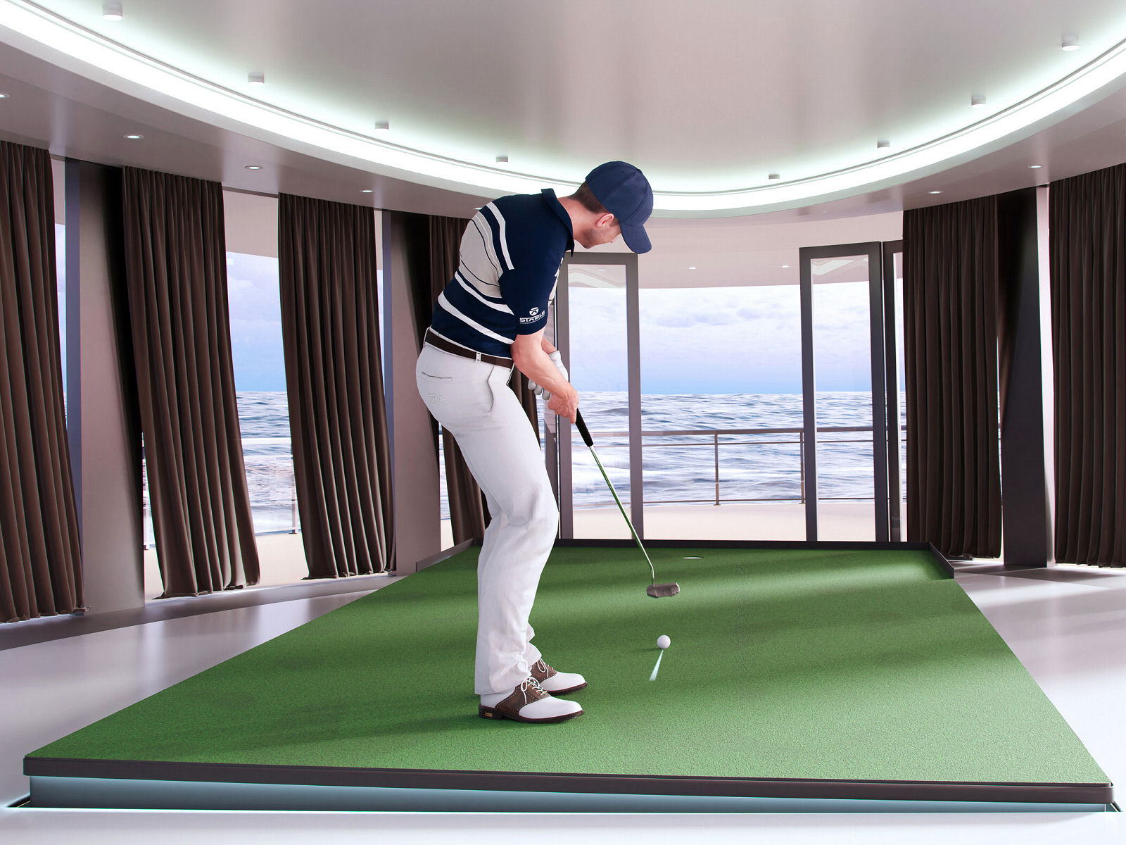 The partnership between Zen Green Stage and STABLE means that golfers can finally hit a true putt while at sea