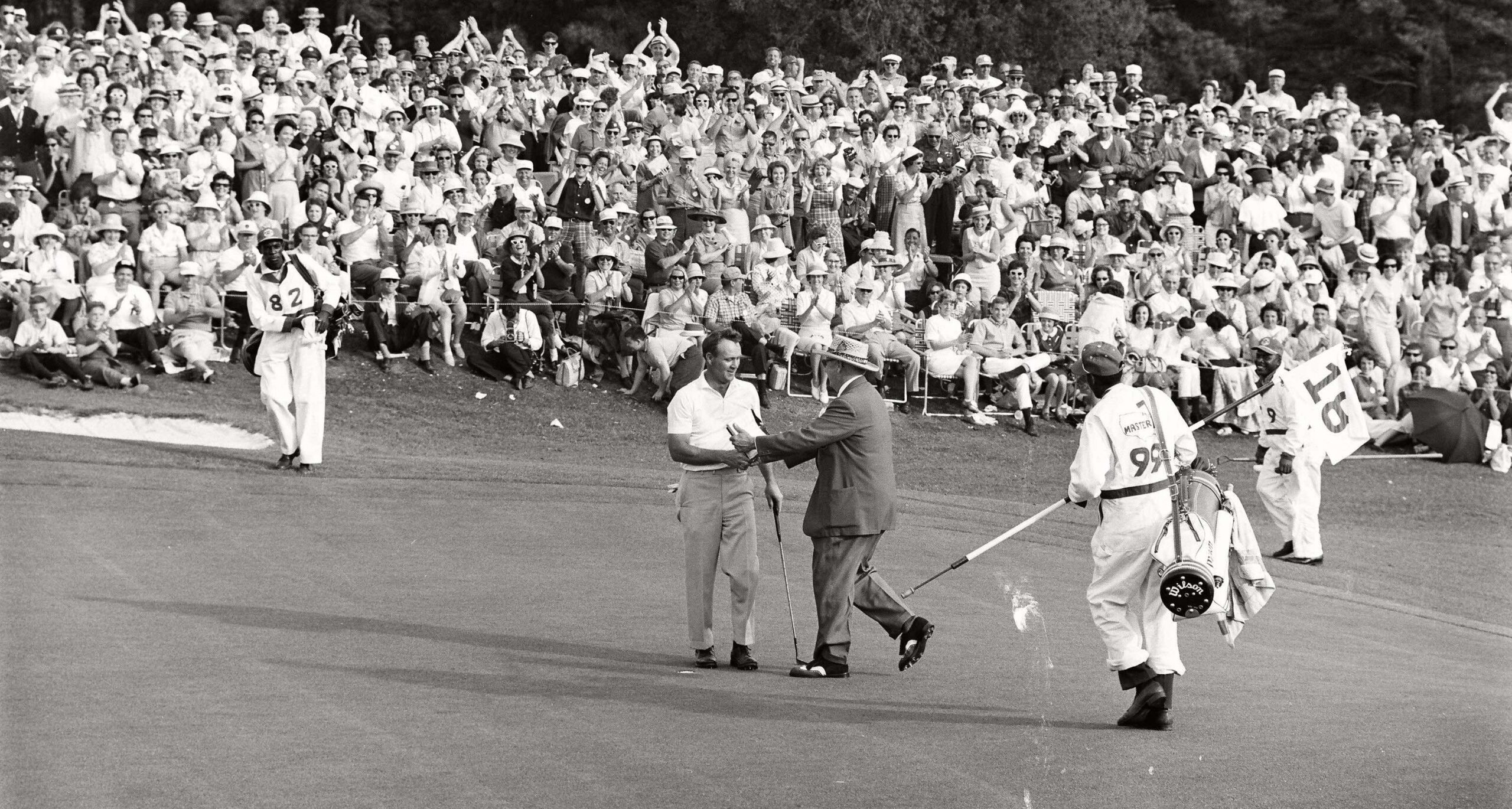 Arnold Palmer is congratulated after winning the Masters in 1964