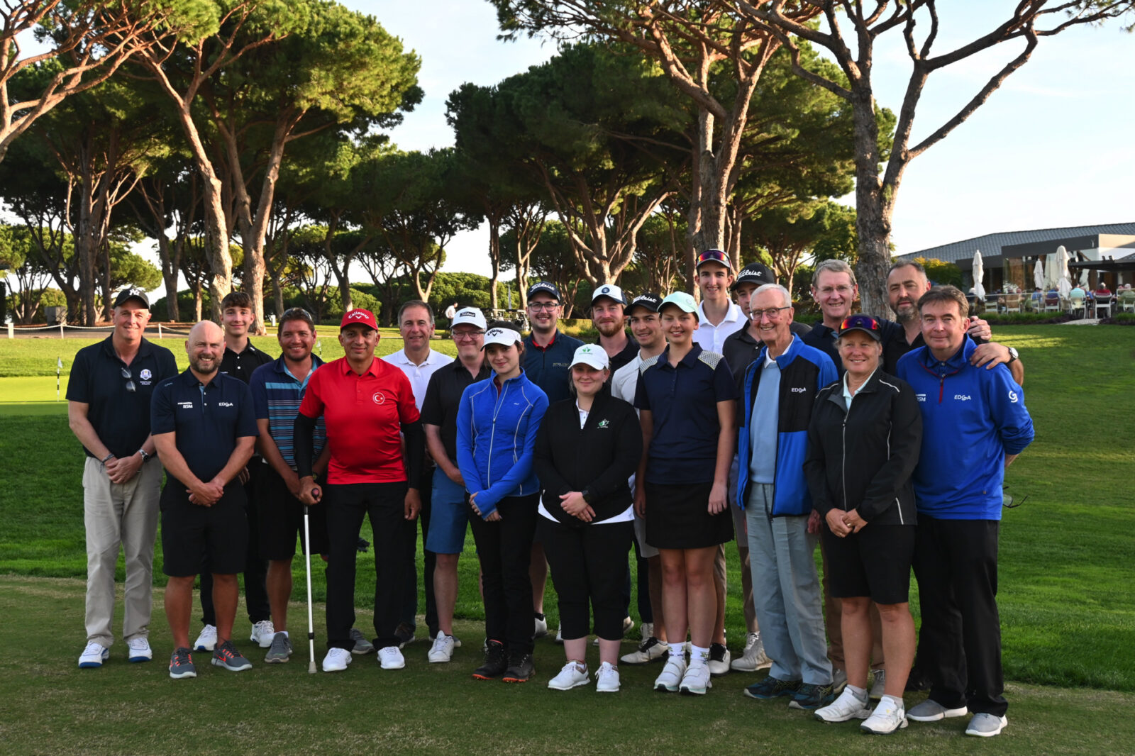 All the players and members of the EDGA team on the final day