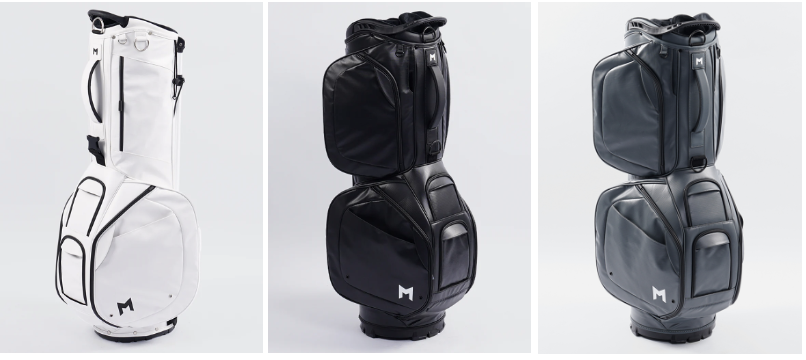 Minimal Golf bags are made from a rip-stop nylon made from recycled fishing nets