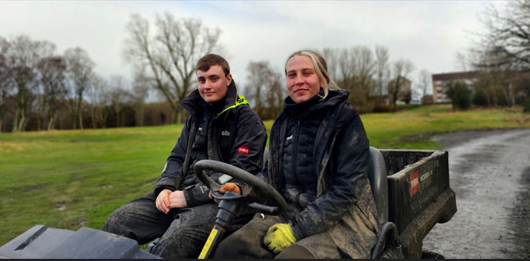 Golf It! apprentices Anton Sheilds (right) and Lucy Millar.