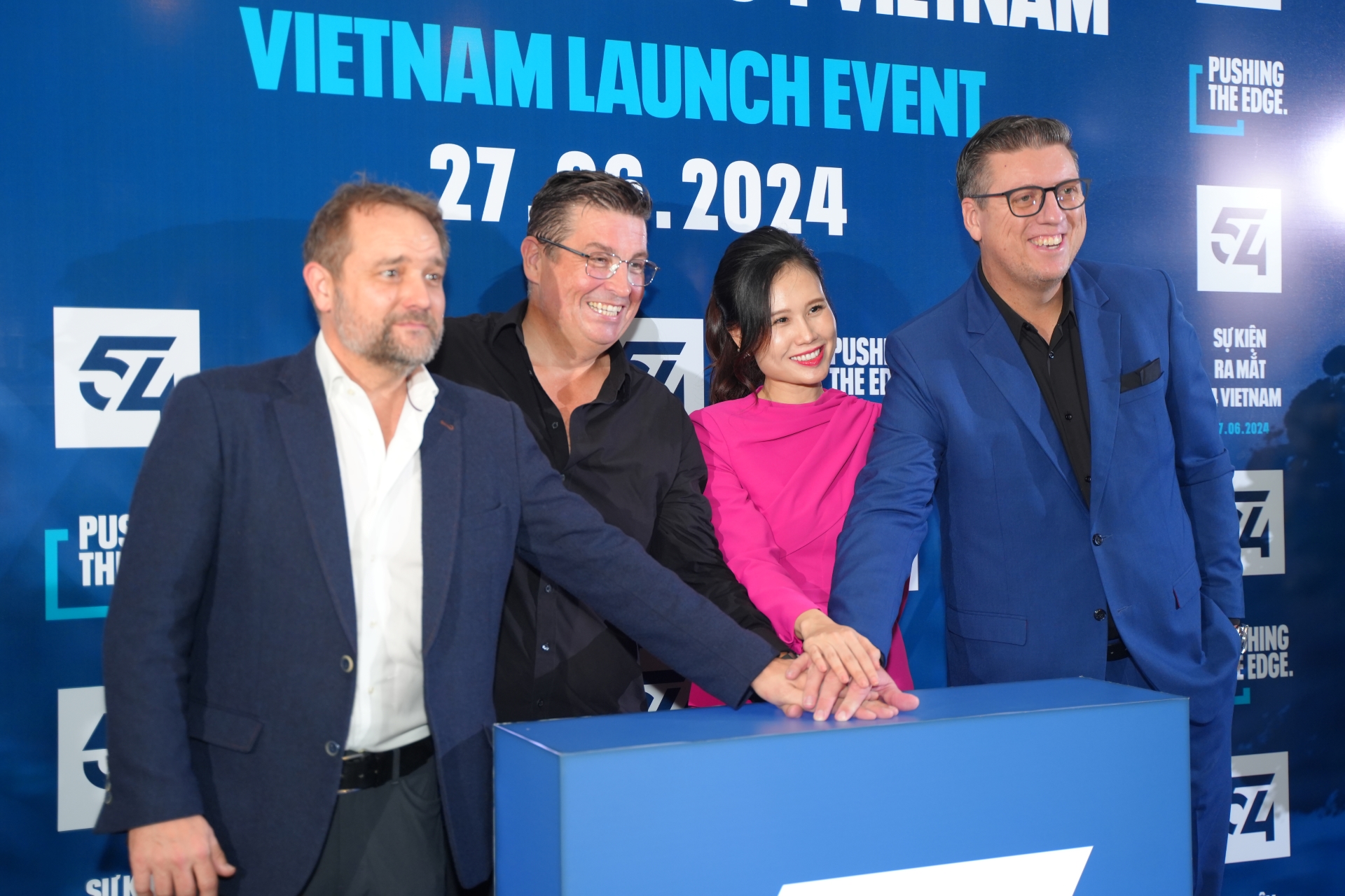 (L-R) Ed Edwards, 54 CEO; Jed Moore, CEO of 54 Group; Ms Nguyen Hoang Tu Anh (Dandelly), Senior Director of 54 Vietnam; and Ben Styles, General Director of 54 Vietnam