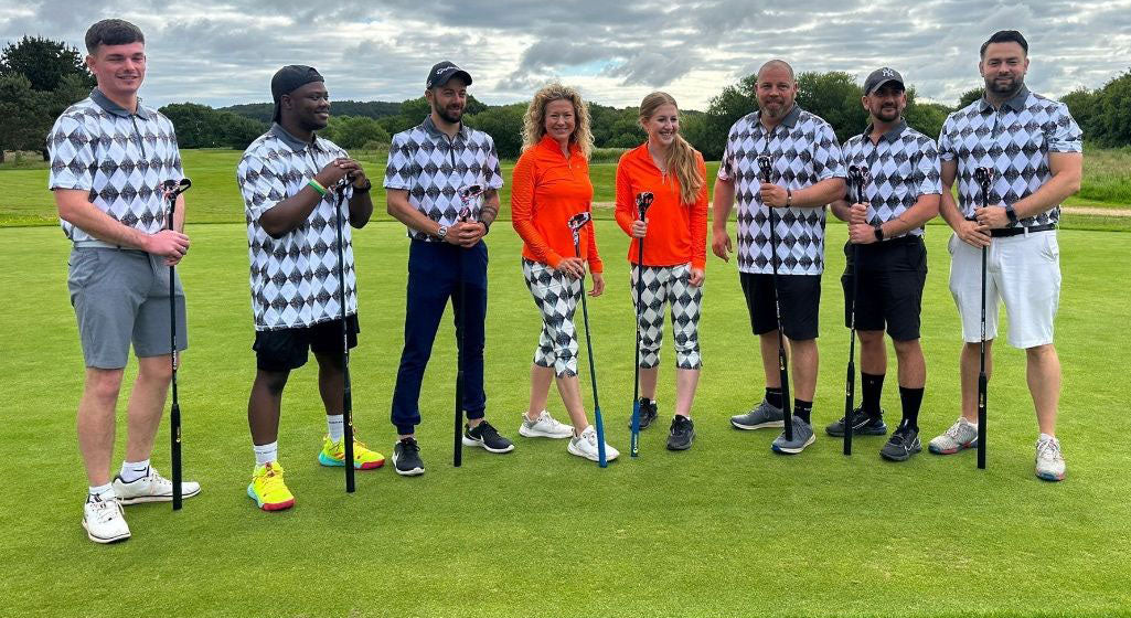 Team GB players in the FlingGolf UK Britains Cup, which was held at Ilford Golf Centre in Essex, wearing Famara apparel