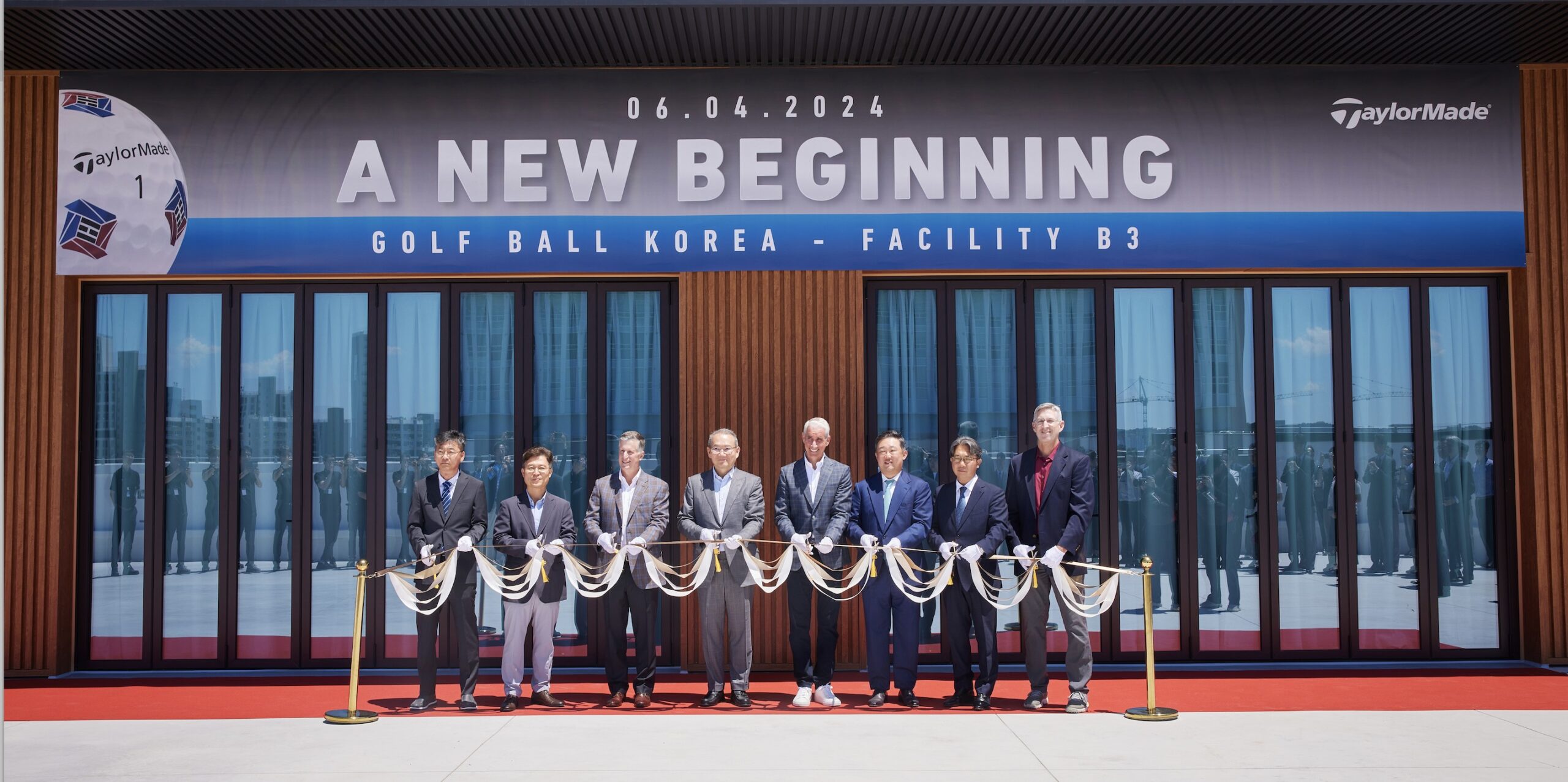 The official opening on TaylorMade's new golf ball plant in South Korea 