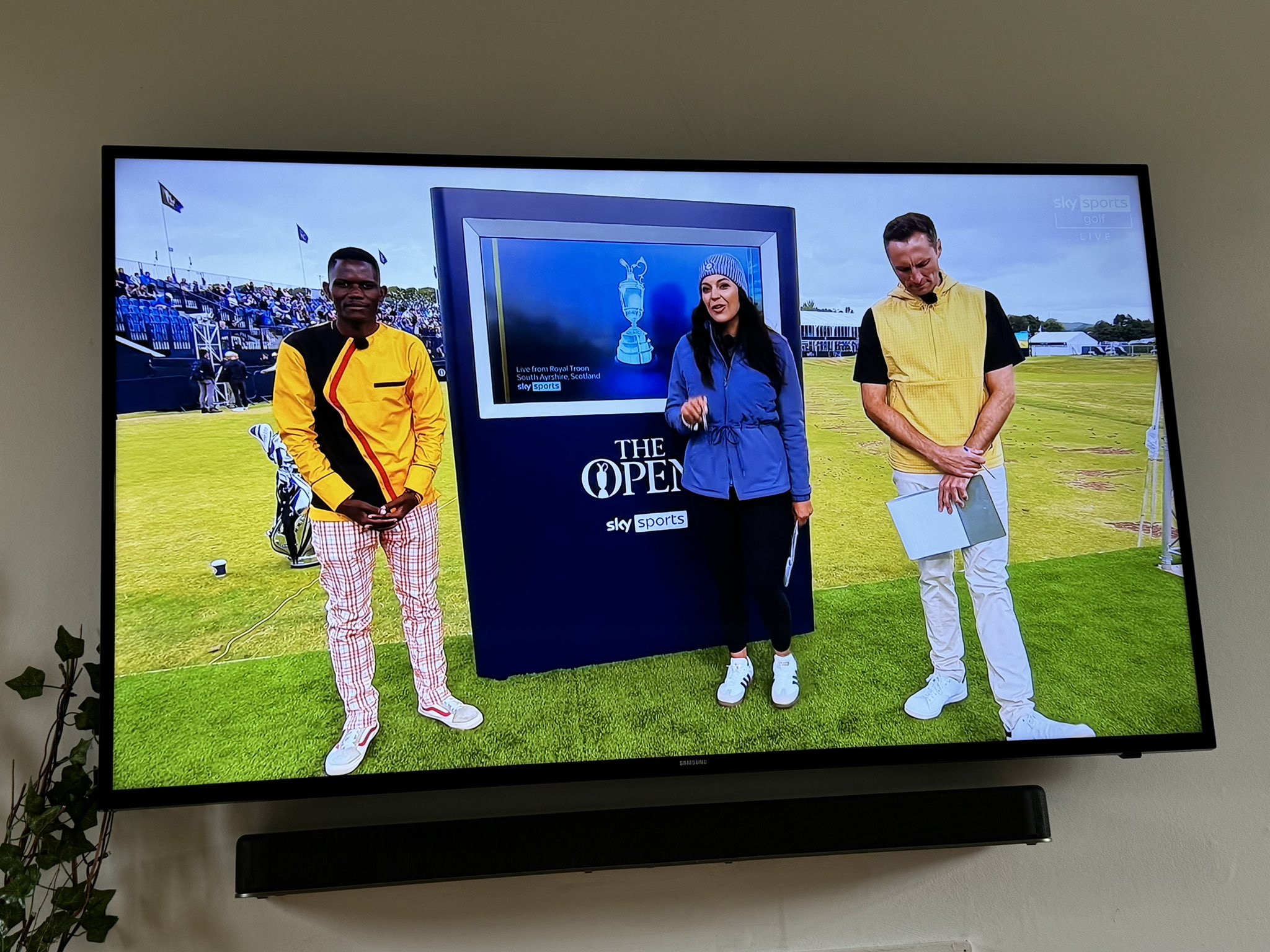 Isaiah Mwesige talking to Sky Sports Golf about the work of the academy during last week's Open Championship
