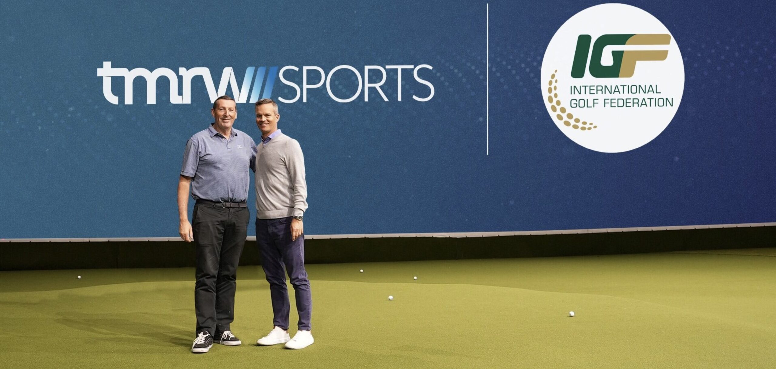 Antony Scanlon, IGF executive director, and Mike McCarley, founder and CEO, TMRW Sports