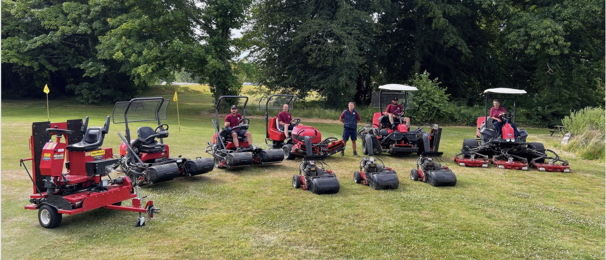 Course manager Jim Fancey and his greenkeeping team at Southwick Park with its fleet of Baroness machinery