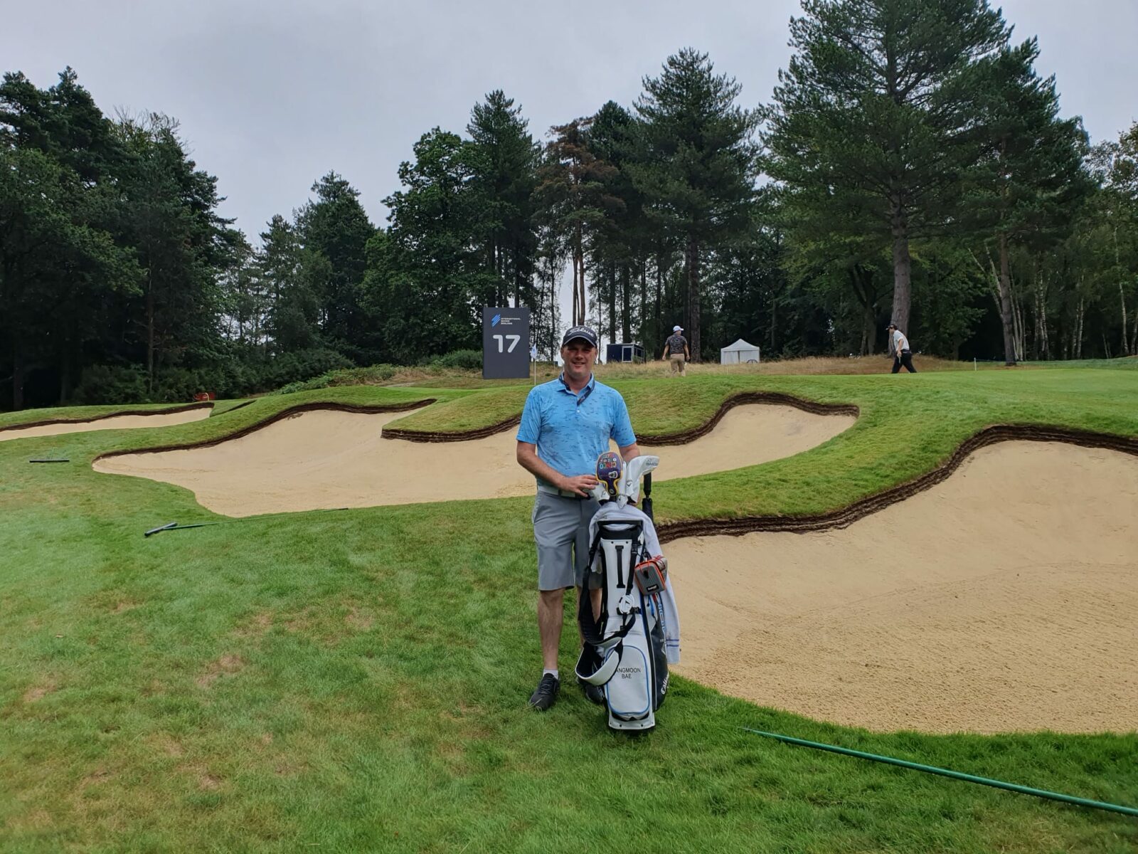 Andrew Gould, Head of Operations at bunker solution experts EcoBunker, is helping to keep Sangmoon Bae on course at Foxhills this week